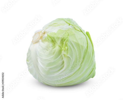 Cabbage (Brassica oleracea var) isolated on white background © Kompor