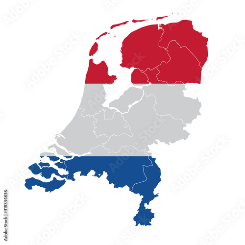 オランダ　 国旗　地図　アイコン