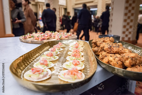 finger food ready in a hall
