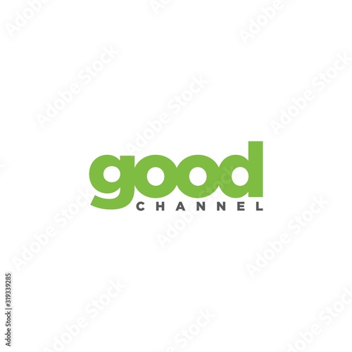 Good Channel Logo Color Green and Simple 