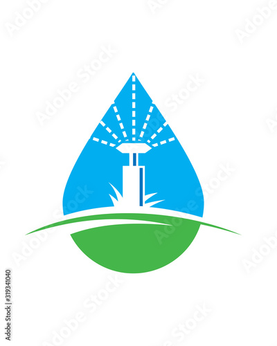 Irrigation water splash logo