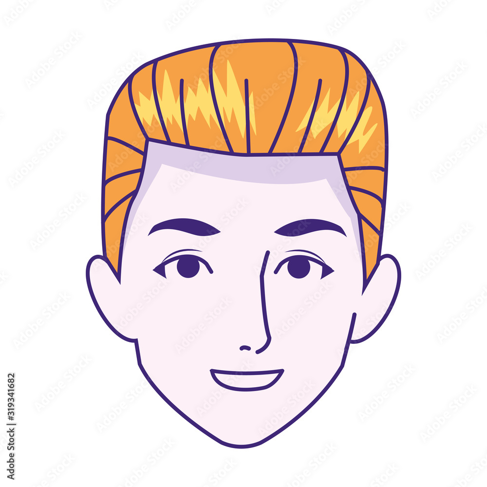 young man face smiling icon, colorful design young man face smiling icon, colorful design