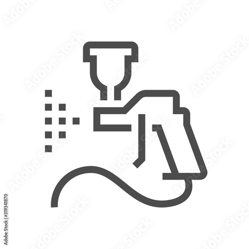 Car paint nozzle icon