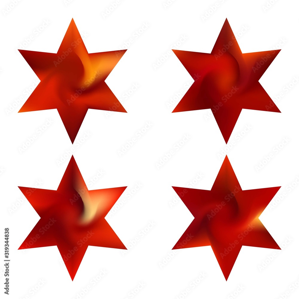 Obraz premium Collection of hexagram mesh backgrounds.