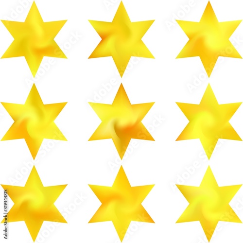 Set of hexagram colorful backgrounds.