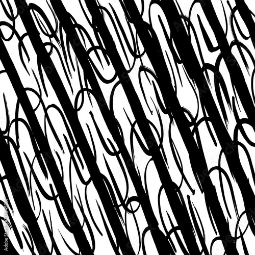 Fototapeta Naklejka Na Ścianę i Meble -  Brush pattern. Abstract texture. Grunge background. Vector.