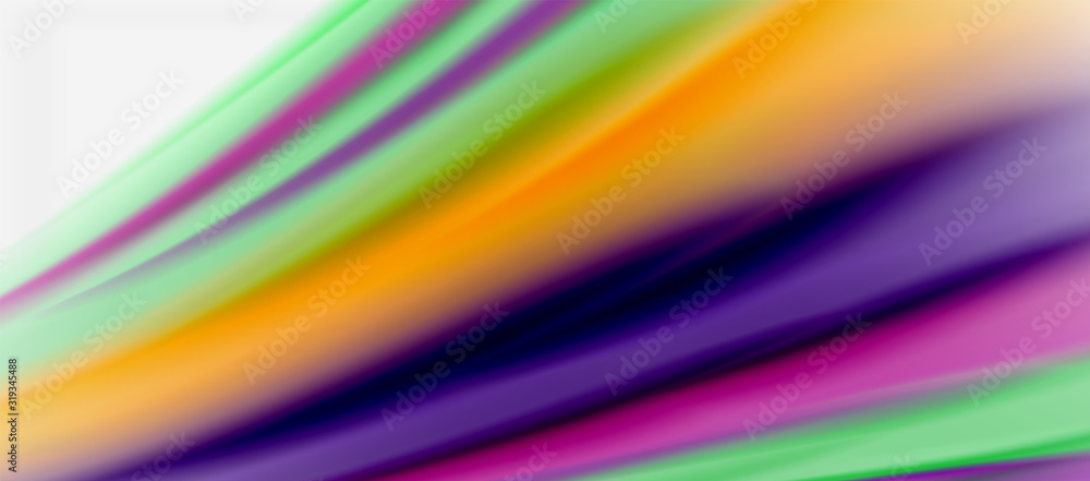 Wave lines abstract background, smooth silk design with rainbow style colors. Liquid fluid color waves. Vector Illustration Wave lines abstract background, smooth silk design with rainbow style colors. Liquid fluid color waves. Vector Illustration