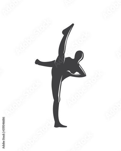 Kick Boxing Logo, Martial Arts Logo