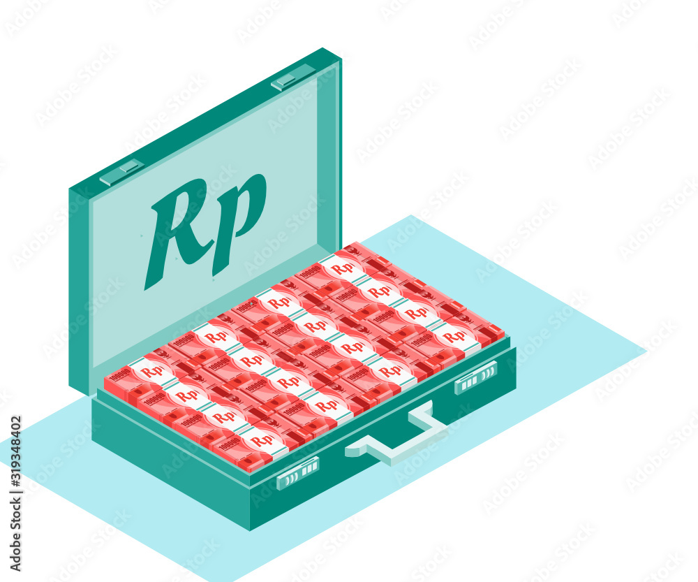 Bundle of Indonesia Rupiah Money inside opened case box vector icon logo illustration and design. Indonesia currency, business, payment and finance element. Can be used for web, mobile & infographic Bundle of Indonesia Rupiah Money inside opened case box vector icon logo illustration and design. Indonesia currency, business, payment and finance element. Can be used for web, mobile & infographic