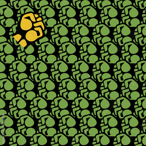 Cool Seamless Texture Pattern MMA, karate for print on t-shirts, rashguard. Vector, EPS.