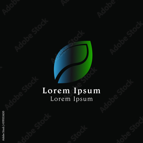 nature green leaf logo icon. leaf symbol icon