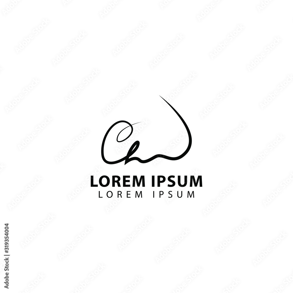 abstract signature logo vector illustration. signature symbol icon abstract signature logo vector illustration. signature symbol icon