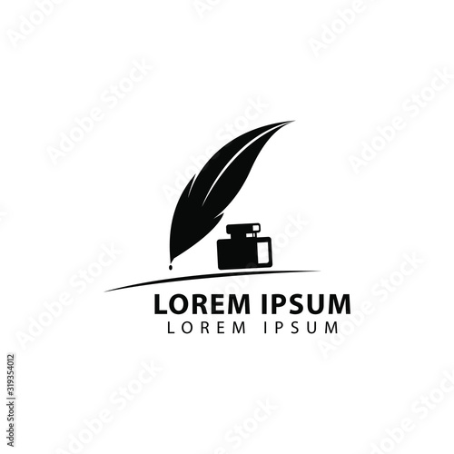 pen and signature logo vector illustration. pen symbol icon
