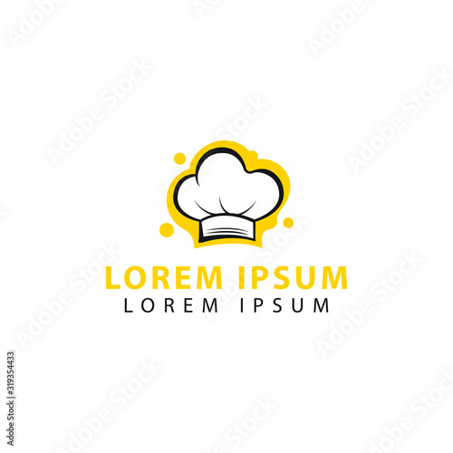 chef hat vector logo. chef hat logo vector illustration. restaurant logo. cooking logo