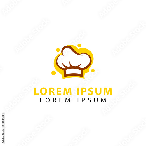 chef hat vector logo. chef hat logo vector illustration. restaurant logo. cooking logo