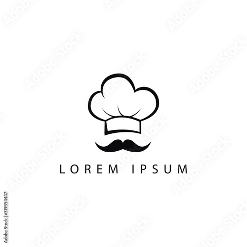chef hat vector logo. chef hat logo vector illustration. restaurant logo. cooking logo