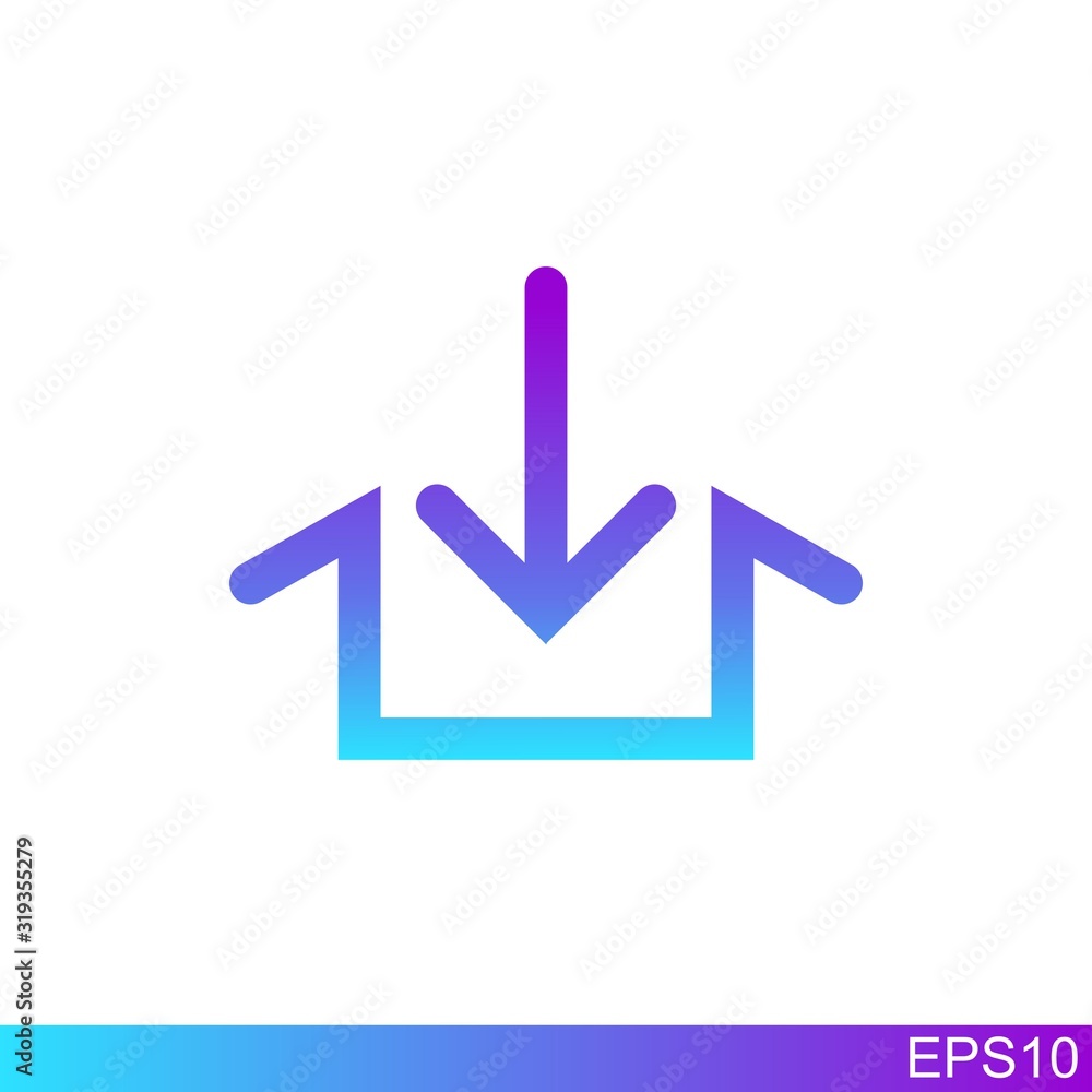 download icon with the down arrow.vector illutration download icon with the down arrow.vector illutration