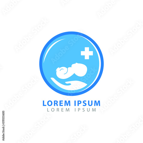pediatric clinic logo vector illustration. pediatric symbol icon