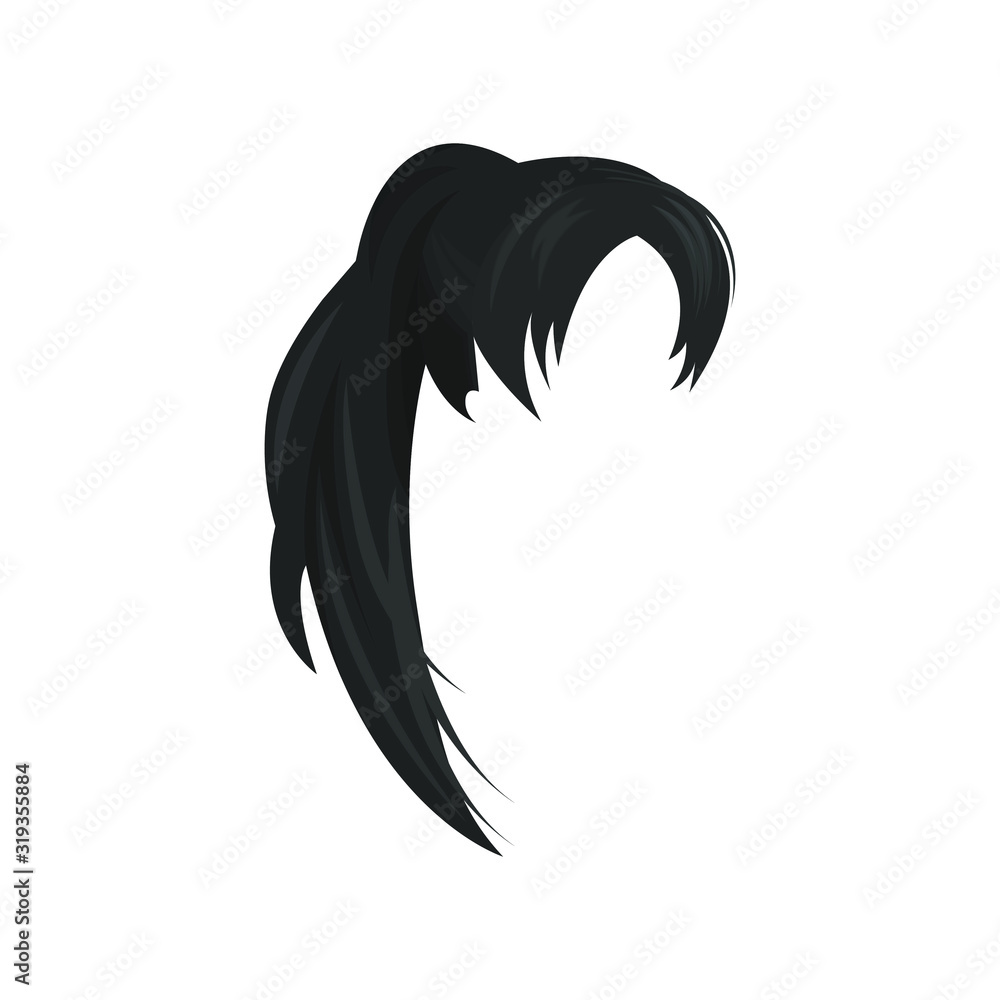 Black hair Red hair Anime, hair, black Hair, manga png | PNGEgg