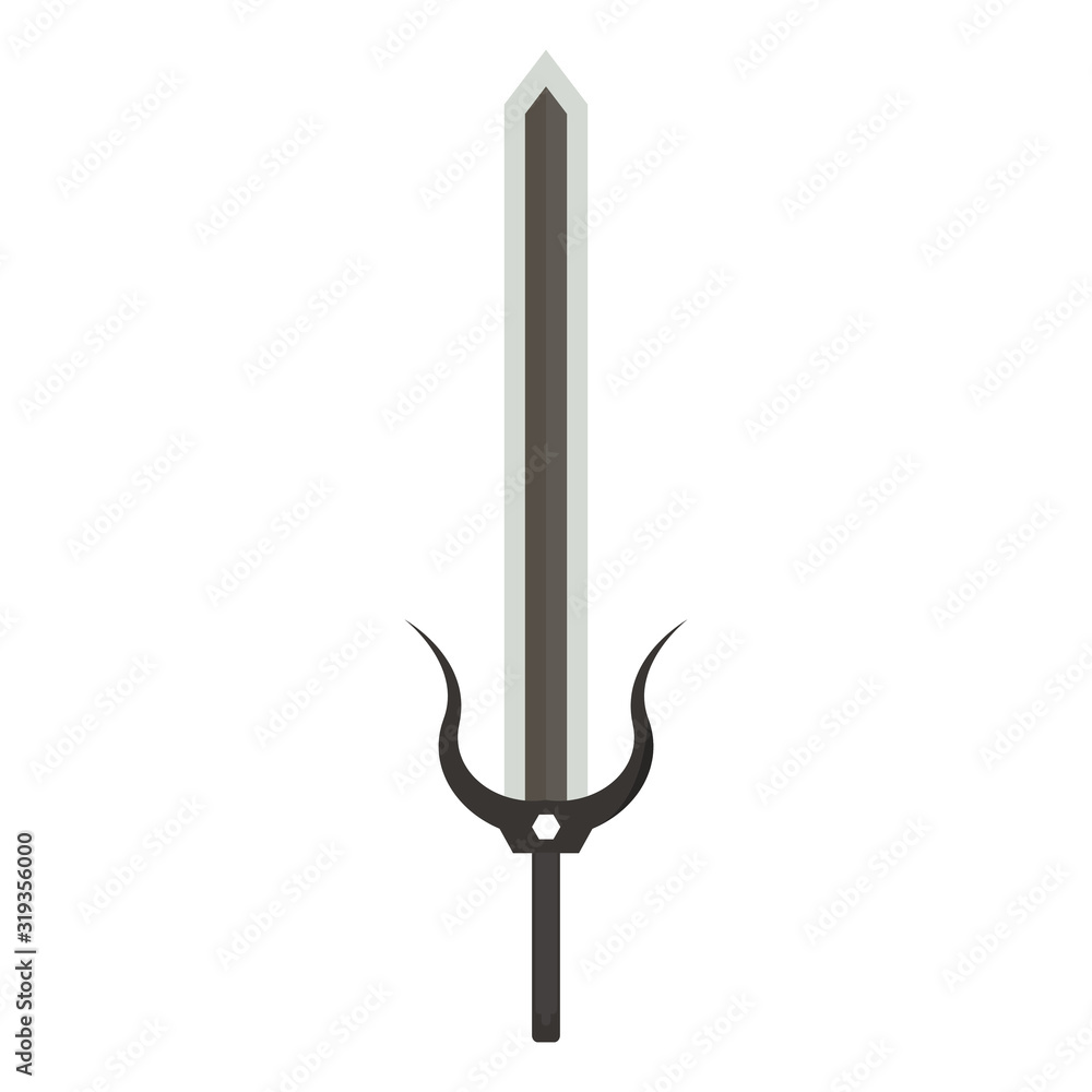 Anime Sword Designs, Metal Sword, European straight swords, Asia sword, vector realistic sword isolated Anime Sword Designs, Metal Sword, European straight swords, Asia sword, vector realistic sword isolated