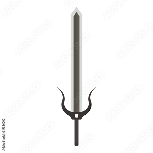 Anime Sword Designs, Metal Sword, European straight swords, Asia sword, vector realistic sword isolated