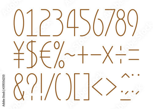 フォント 数字・記号