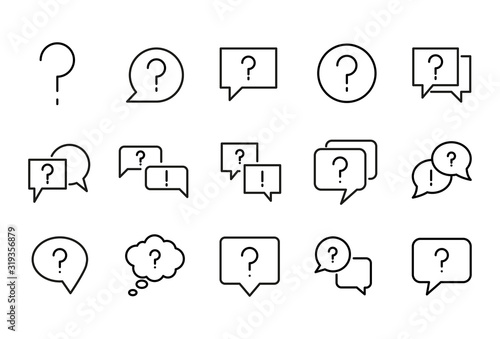 Icon set of question.