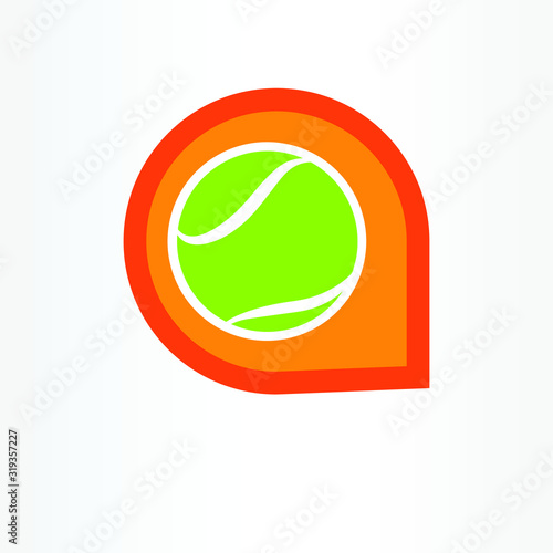 tennis ball logo vector illustration. tennis symbol icon