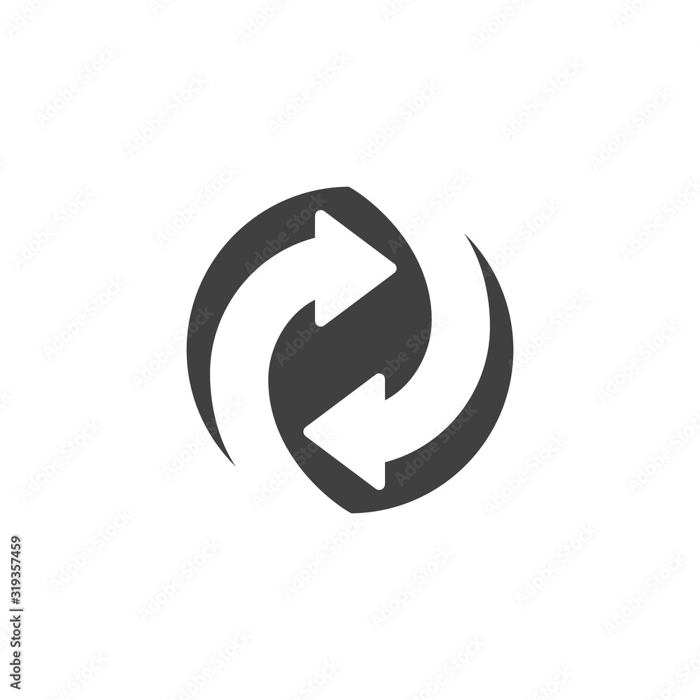Circular arrows vector icon. filled flat sign for mobile concept and web design. Recycling arrows glyph icon. Symbol, logo illustration. Vector graphics Circular arrows vector icon. filled flat sign for mobile concept and web design. Recycling arrows glyph icon. Symbol, logo illustration. Vector graphics