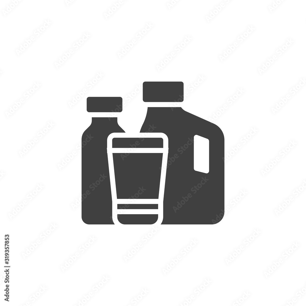 Plastic bottles and cup vector icon. filled flat sign for mobile concept and web design. Eco disposable utensils glyph icon. Symbol, logo illustration. Vector graphics Plastic bottles and cup vector icon. filled flat sign for mobile concept and web design. Eco disposable utensils glyph icon. Symbol, logo illustration. Vector graphics