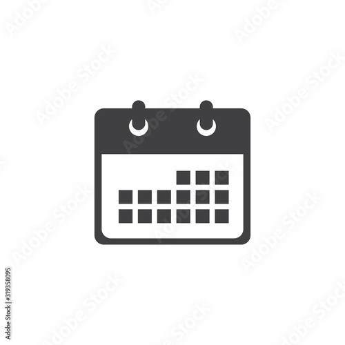 calender icon vector design with black color