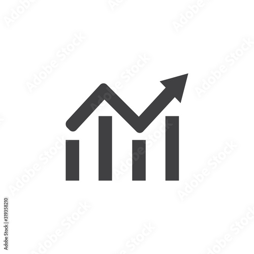 chart icon vector design with black color