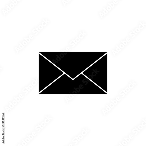 message envelope icon vector design with black color