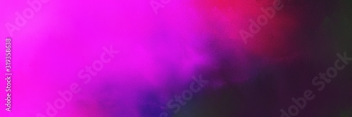 colorful and vibrant grunge horizontal background with magenta, very dark violet and dark moderate pink color