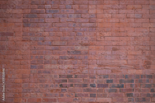 solid red orange masonry brick wall