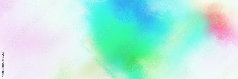 colorful and vibrant old horizontal texture background  with turquoise, lavender and aqua marine color