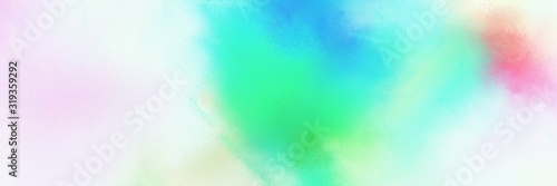 colorful and vibrant old horizontal texture background with turquoise, lavender and aqua marine color