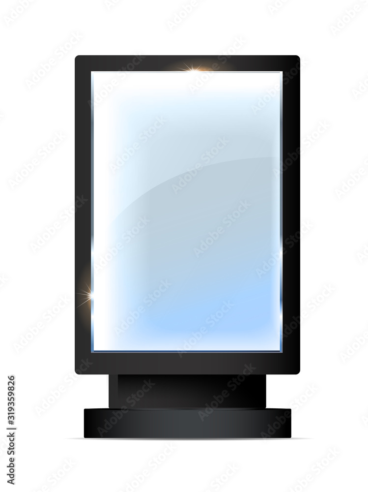 Blank white poster billboard for advertising vector design. Blank white poster billboard for advertising vector design.
