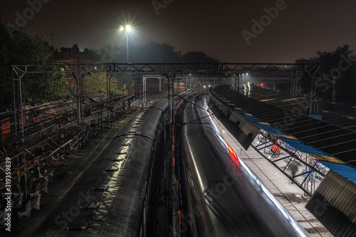 Old delhi station at night