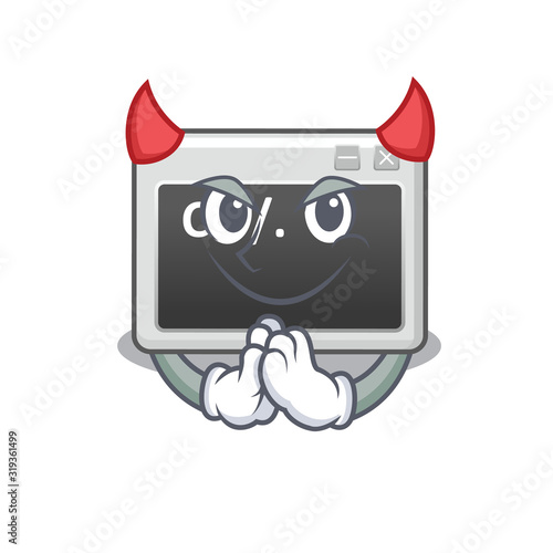 Devil command window Cartoon in character design