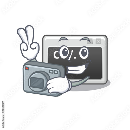 Cool Photographer command window character with a camera