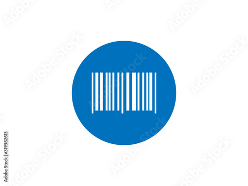 Barcode, code icon. Vector illustration, flat design.
