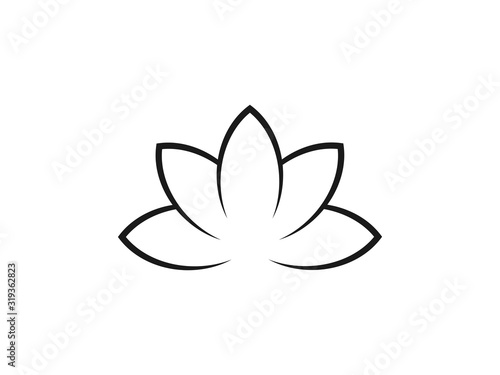 Flower  lotus icon. Vector illustration  flat design.
