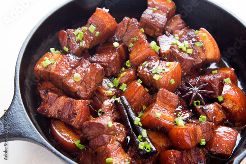 Pork belly in caramel - traditional Chinese food