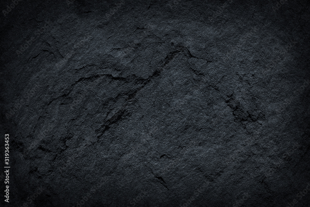 Dark grey black slate stone  texture abstract background