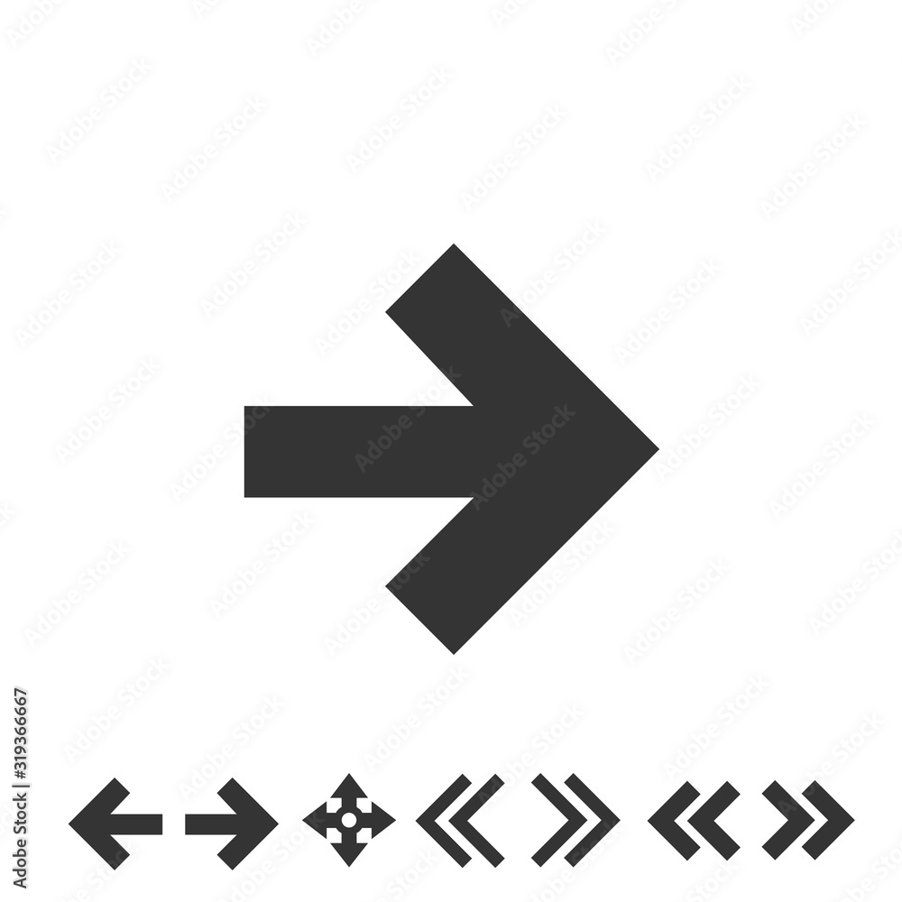 Fototapeta premium arrows icon vector illustration symbol for website and graphic design