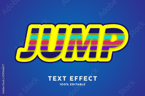 Jump text effect, editable text