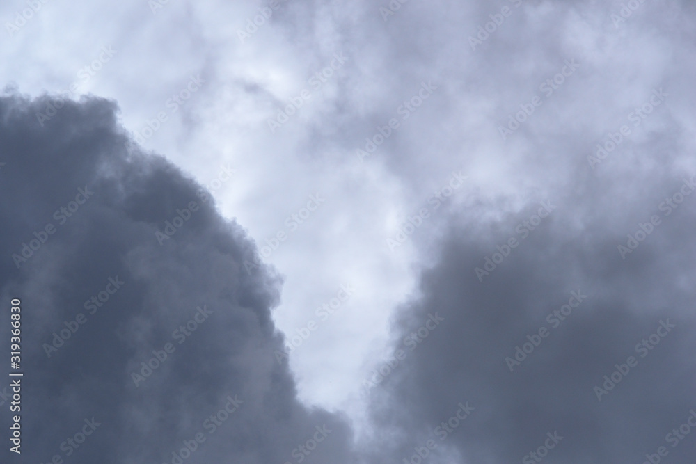 sky blue and white clouds