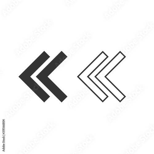 left arrow icon vector illustration symbol for website and graphic design