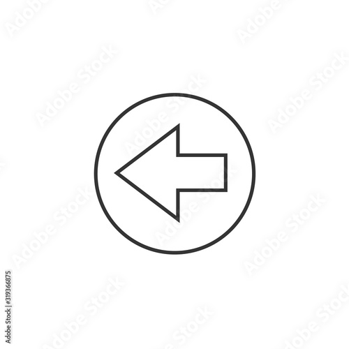backward arrow icon vector illustration symbol for website and graphic design